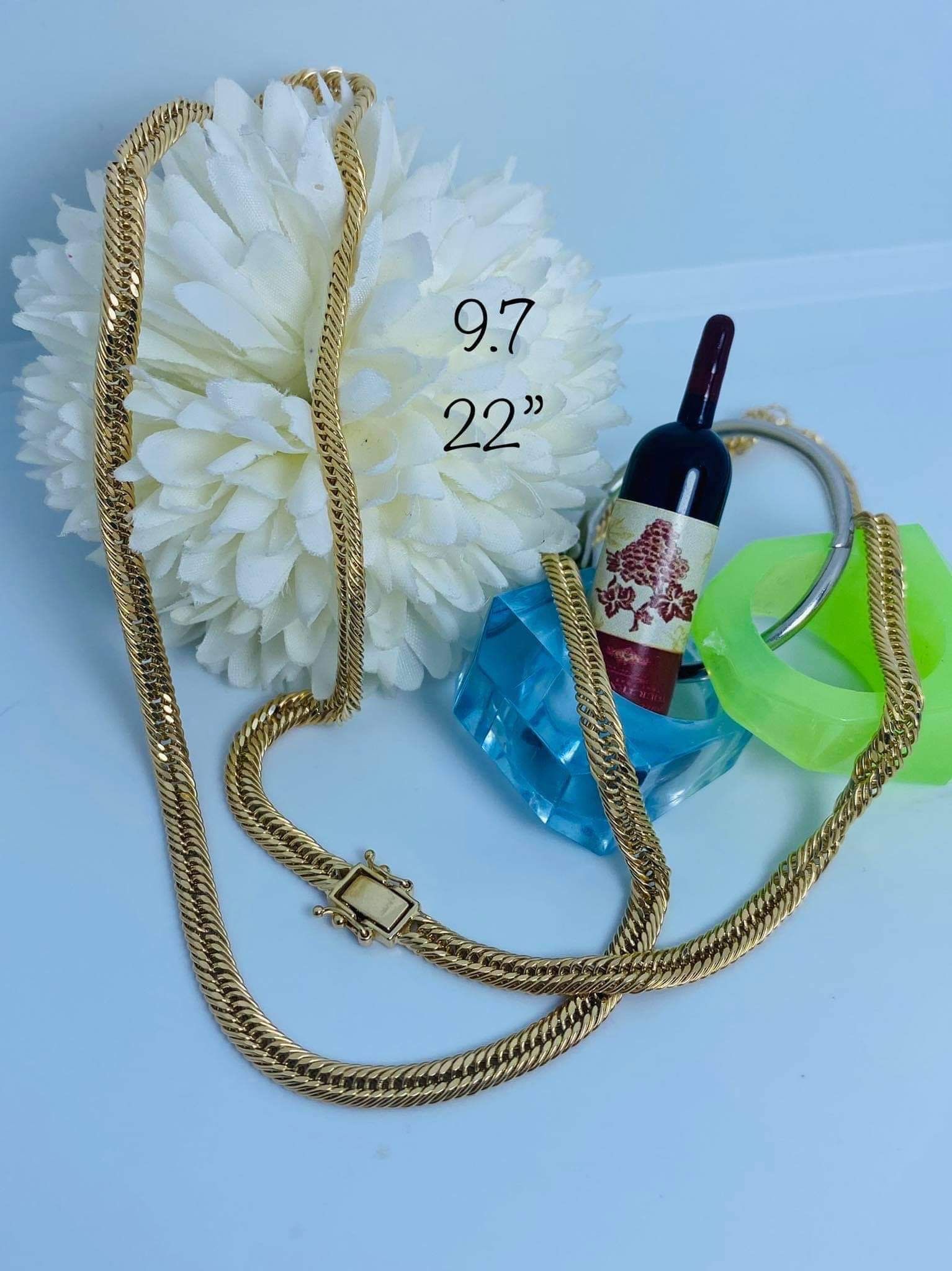 18k REAL PURE SOLID PAWNBALE SAUDI GOLD CHAIN