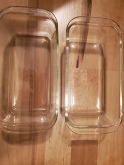 Vintage Glass Pyrex Bread Baking Trays - Lot Of 2