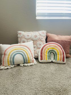 Assortment of Pillows for Girls Nursery or Room