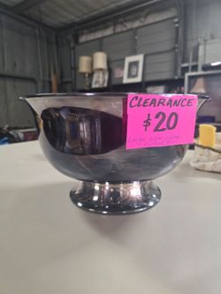 Silver plated footed bowl on clearance for $20