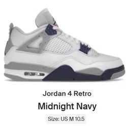 Jordan Retro 4 Midnight Navy