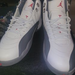 Jordan 12 Grey And White