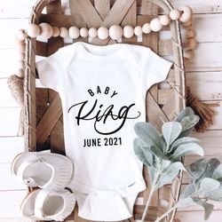Personalized Baby Onsies - Baby Announcement Calligraphy