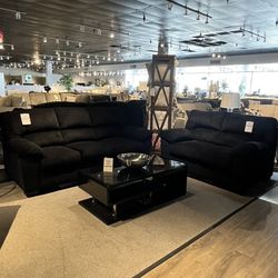 Black Sofa And Loveseat