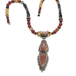 Sterling Catnelian Handmade Necklace