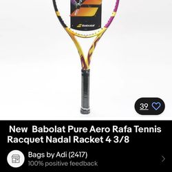 Like New Babolat pure Aero Rafa Tennis Racquet 