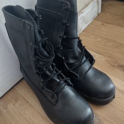 (Vibram) Belleville Tactical Combat Boots Steel Toe Black Size 9 Womens 
