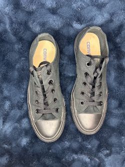 Converse Chuck Taylor All Star Low-Top Sneaker - Black Monochrome Size Mens 4 / Womens 6