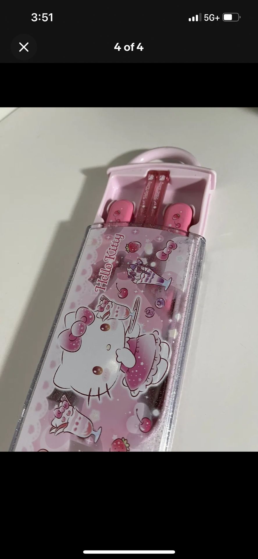 Hello Kitty Sparkly Utensil Set