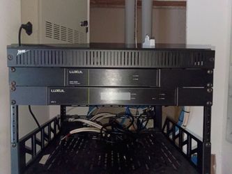Mobile 19" AV / Network Server Rack Shelves &Luxul Gear