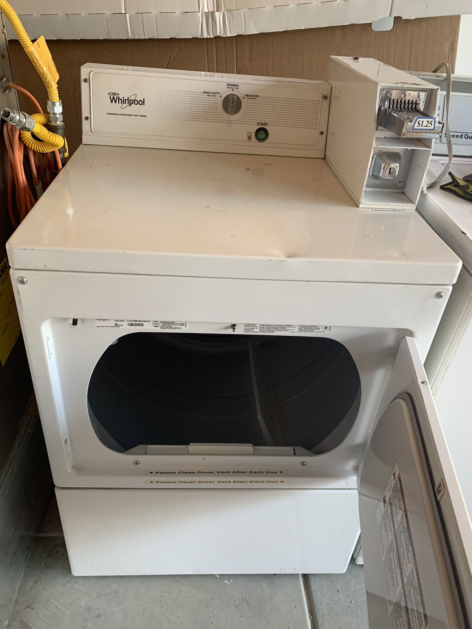 Whirlpool Dryer With Coin Slide
