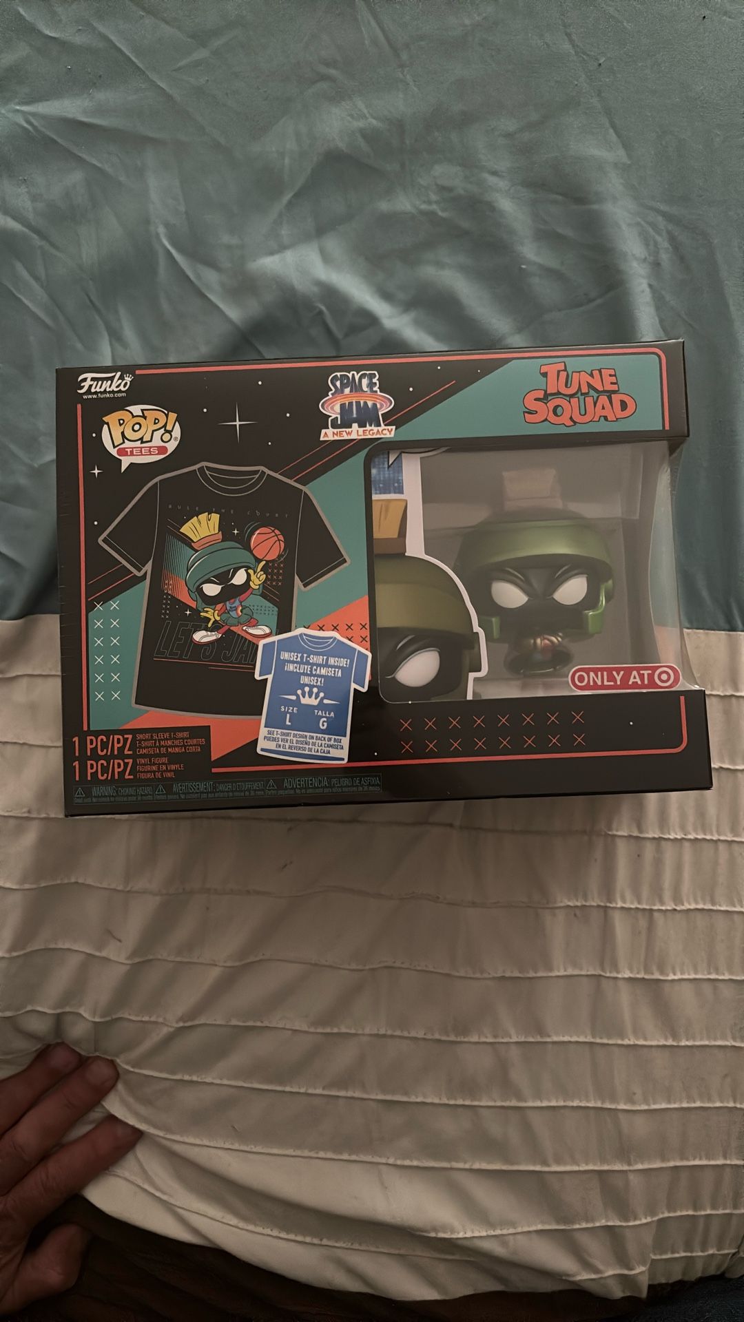 Funko POP! Tees Space Jam A New Legacy Marvin the Martian (Metallic) Size LARGE