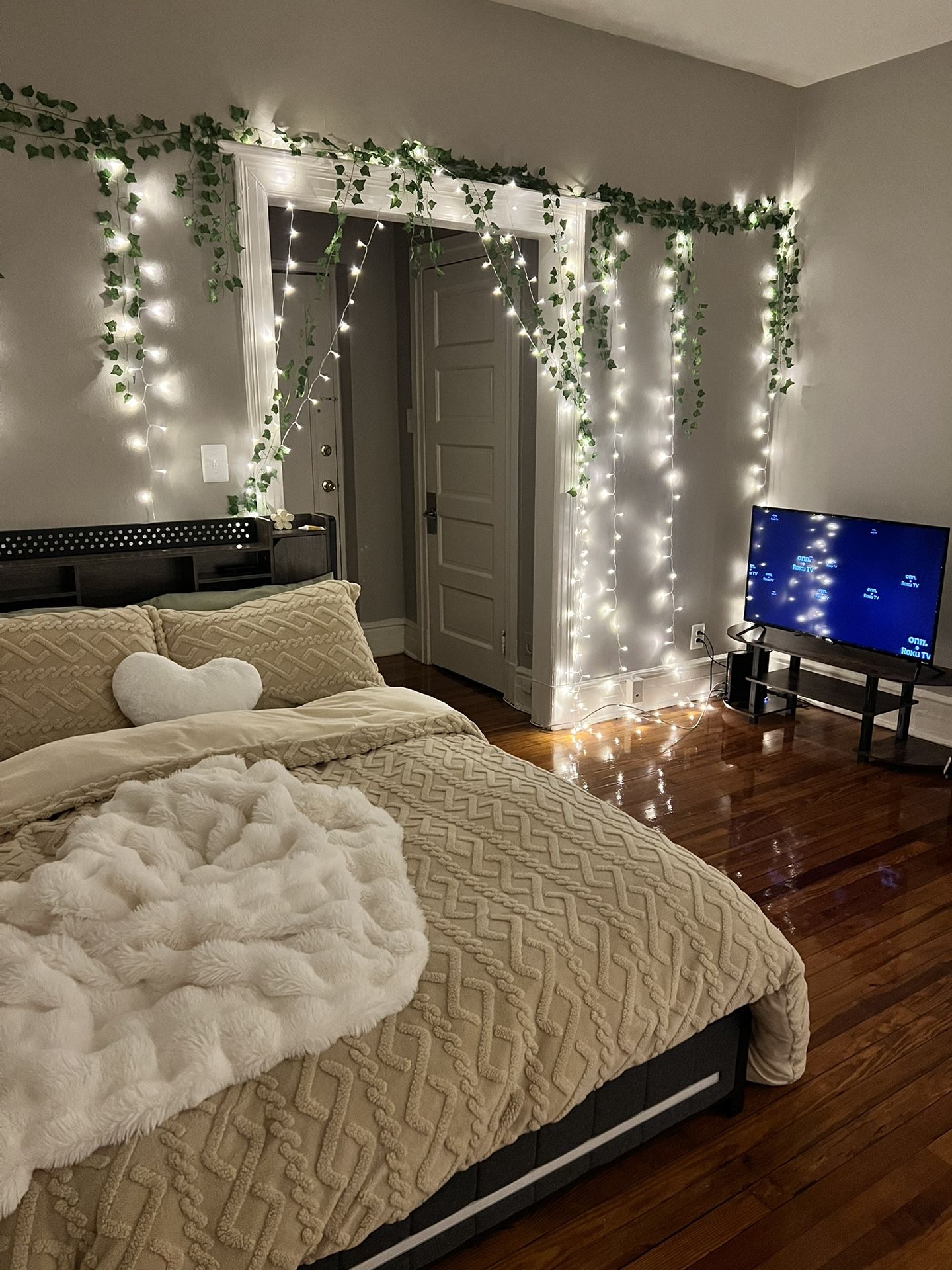 Queen Size LED Bed Frame With Storage 