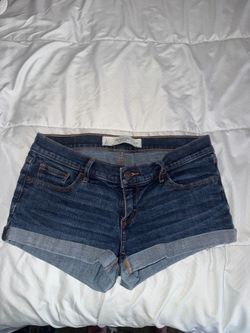 Abercrombie & Fitch Shorts Size 26W Blue Denim Dark Wash Summer Festival