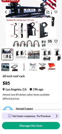 Roof rack jack holder and other items