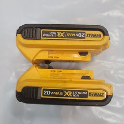 *Used* Dewalt 20V (2) 2Ah batteries ( both for $50) 