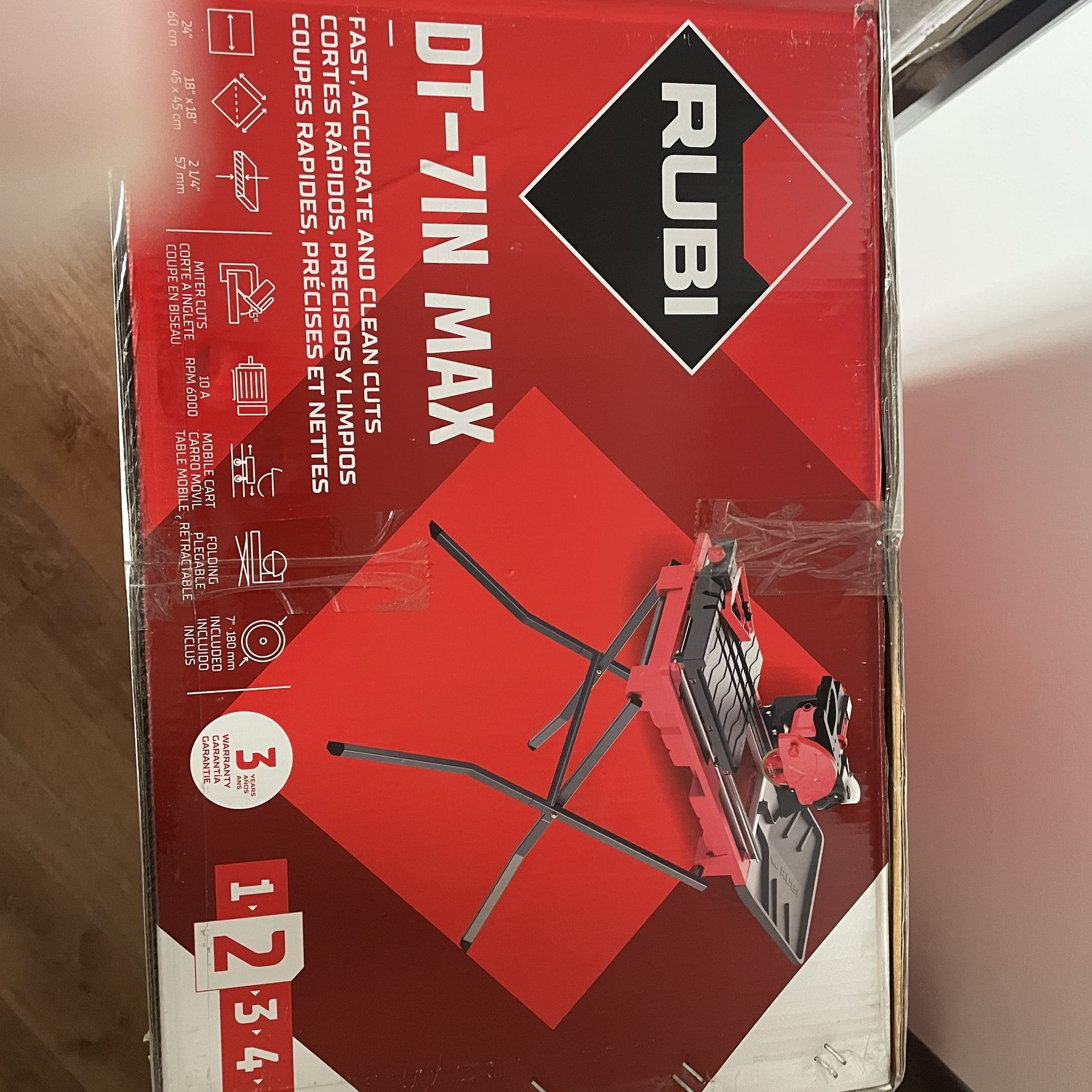 RUBI 10-amp 7in Blade Table Tile Saw Withstand