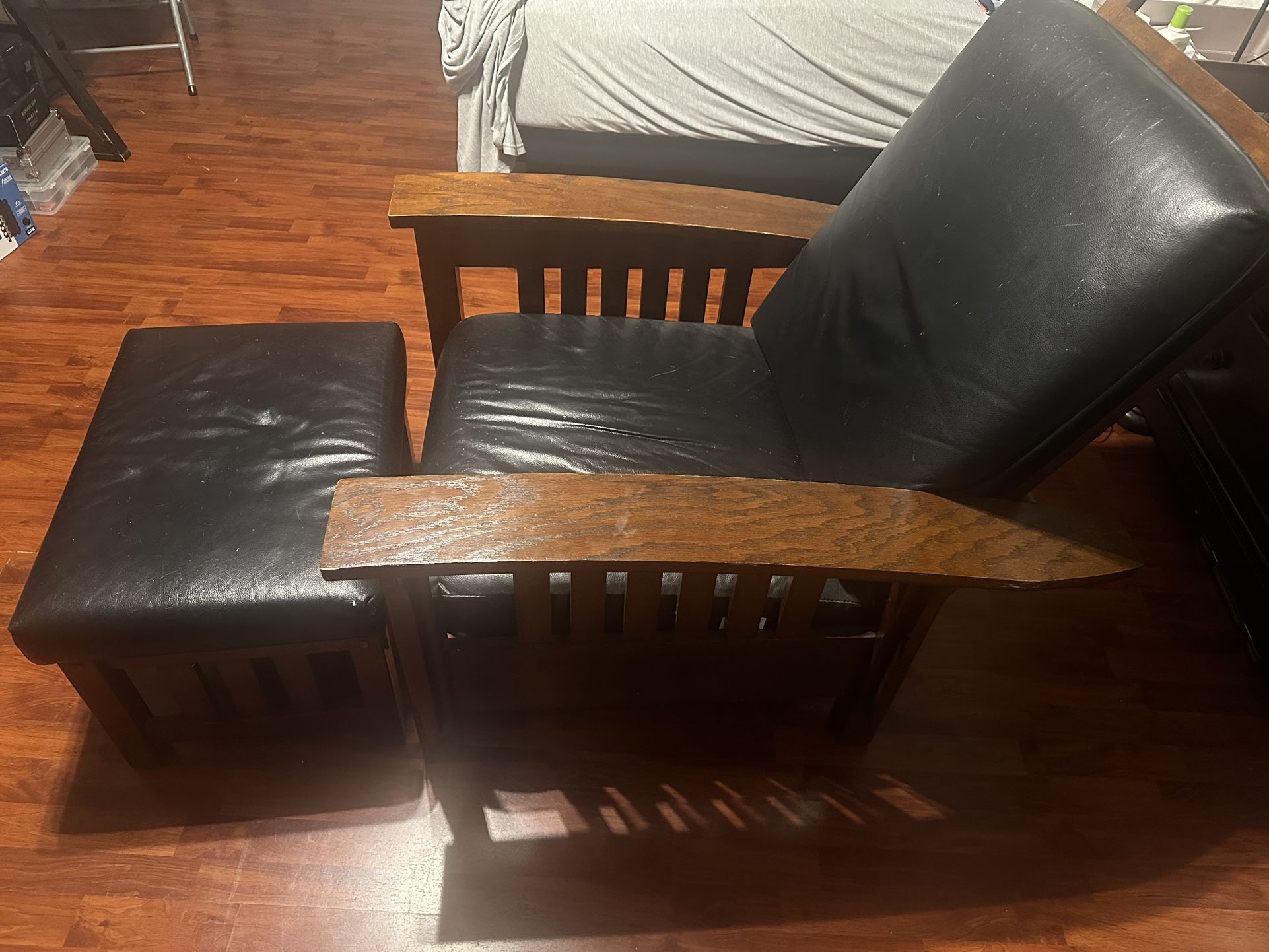 Over Size Chair With Ottoman