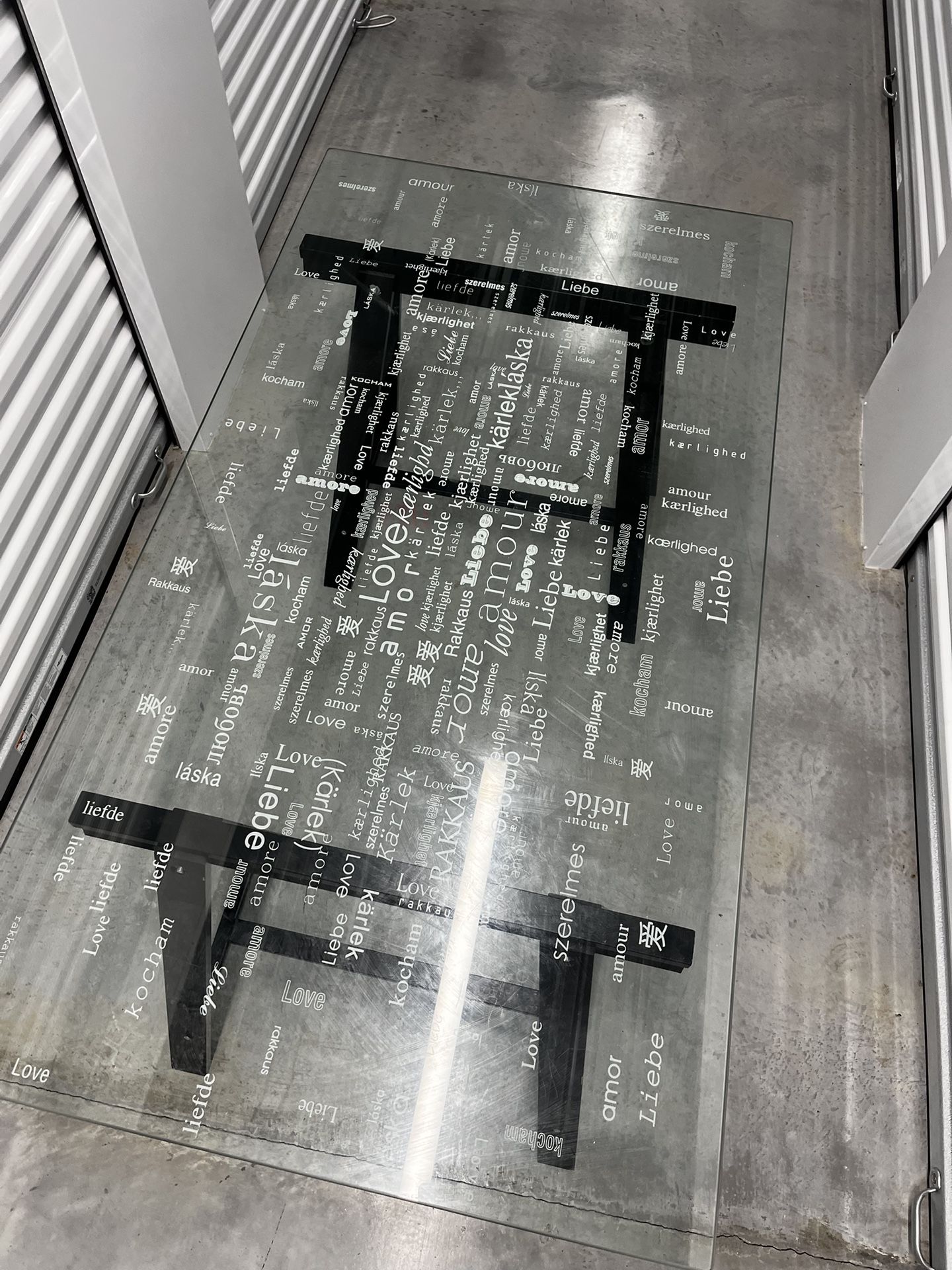 Glass Desk With Removable Legs