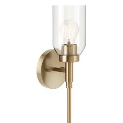 Kichler Madden 1 Light Wall Sconce, Champagne Bronze/Clear - 55183CPZ ( I Have 2 )