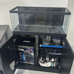 Aquarium/Fish Tank with Stand (20 Gallons) - Fluvial Filter - Pump - Other Accessories 