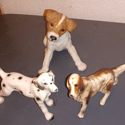 Lennox Dog Figurine, And Two More Bone China Dogs