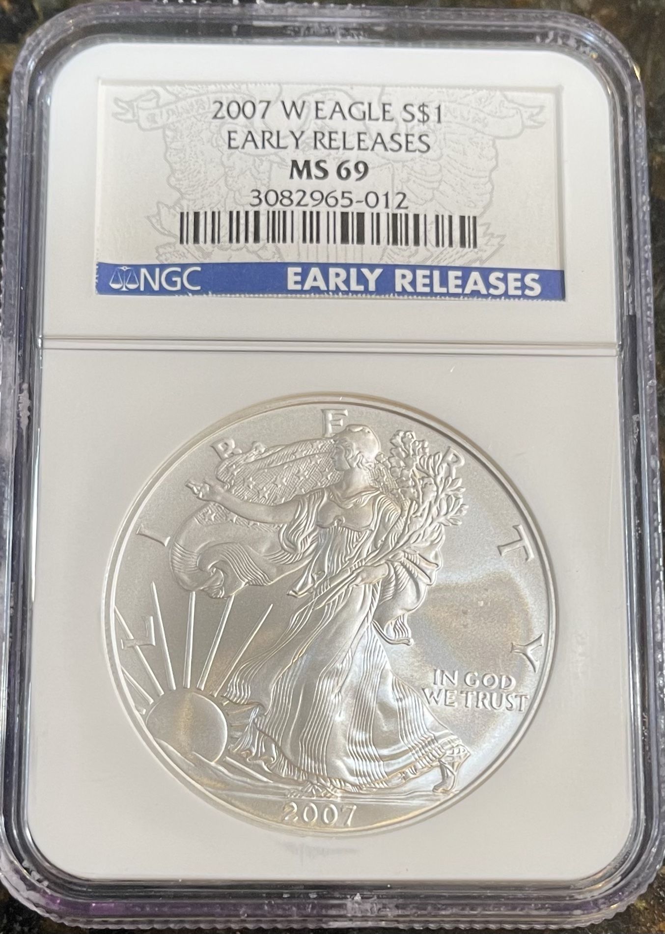 2007 W SILVER EAGLE NGC MS 69 Dollar