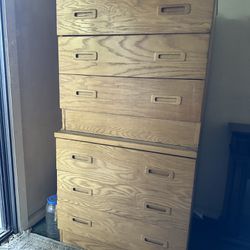 2 Wood Dressers 