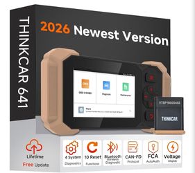 OBD2 Scanner Diagnostic Tool,THINKCAR THINKSCAN 641 Wireless Car scanner Diagnostic Tool,Auto Scan Tool ABS SRS Transmission Engine, 10 Resets Car Cod