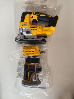 Dewalt 20v XR Brushless Router and Jig Saw (Tool-Only) no battery or charger