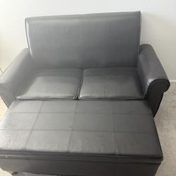 Leather Couch And Ottoman 