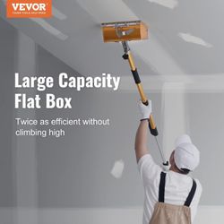 VEVOR Drywall Flat Box, 10-Inch Wide Quick Clean, Aluminum Finishing Mud Box for Plasterboard, Wallb
