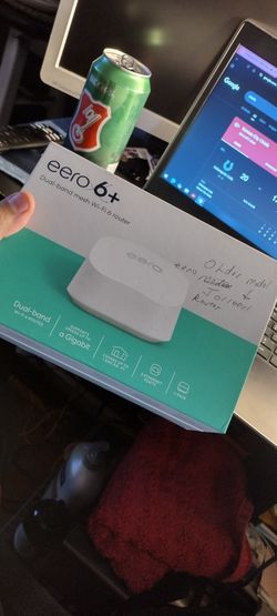 Eero 6+ Plus R010111 Dual Band Mesh Wi-Fi 6 Router Set New