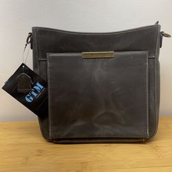 Gray Buffalo Leather Bag