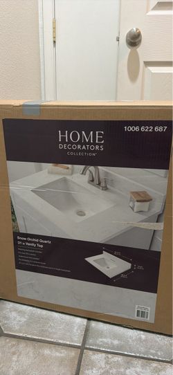 Brand New 31” Snow Orchid Quartz Bathroom Vanity Top – In Box