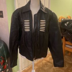 Strong leather jacket