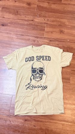 God Speed Racing Skull Tee Moto Grunge Y2K Streetwear Racing Core