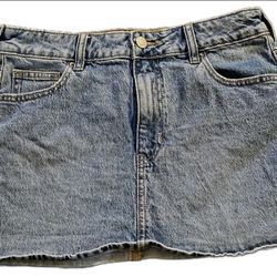 PacSun women's Denim Mini Skirt Cotton Stretch Medium Indigo 5 Pocket Size 27