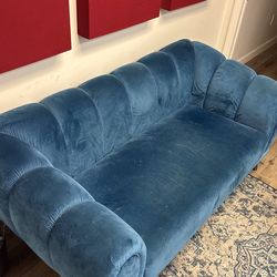 Blue Couch Suede