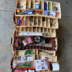 Complete Fishing Tackle Box Lot – Flambeau 7 Tray Loaded w/ Lures & Gear