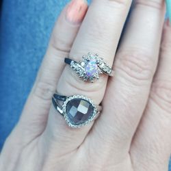 Gem Rings .925 Silver. Price Is Each.