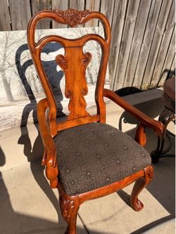 Elegant Carved Accent / Dining Arm Chair SET OF 6