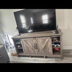 TV Stand with Sliding Barn Doors