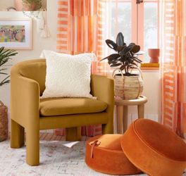 Linaria Fully Upholstered Velvet Accent Chair Mustard - Opalhouse designed with Jungalow