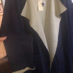 2 New Knit Cardigan’s  Black XL/Blue2X