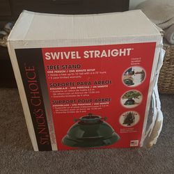 St Nick's Choice Plastic Swivel Straight Tree Stand for Trees Up to 10 ft.
