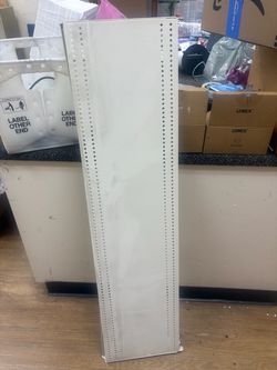 white gondola shelving end panel