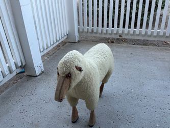 Life-Size Sheep Figurine Statue Decor