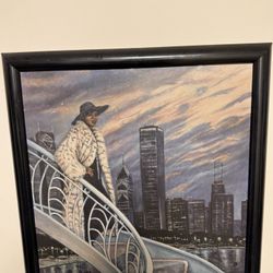 jonnie k c chardonn City nights lithograph on canvas