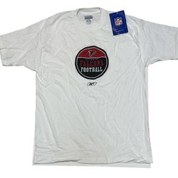 Reebok Men’s Atlanta Falcons Est 1966 Football White Graphic Tee T-Shirt Size L